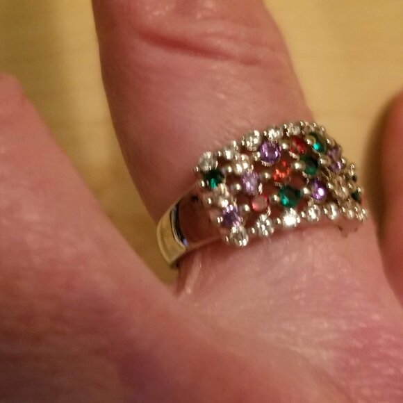 Sterling silver crystal ring, NWOT - Picture 7 of 9